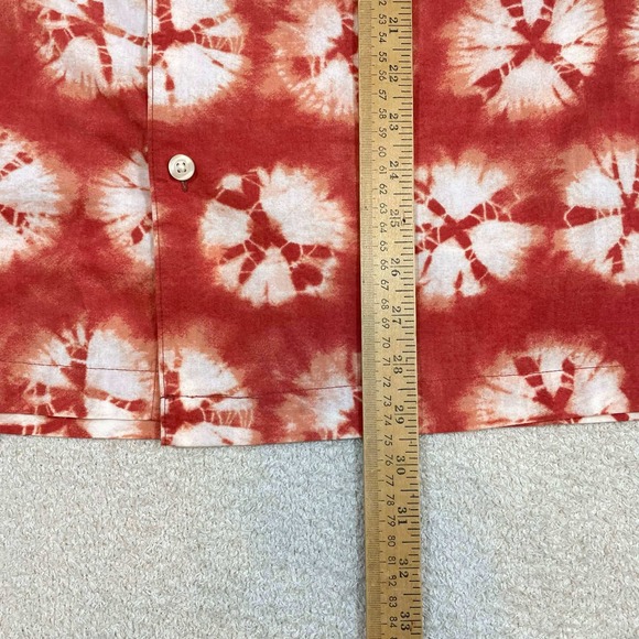 Lot of 2 HM Large Mens Relaxed Fit Short Sleeve Button Down Shirts Blue Red NWOT - Picture 7 of 15